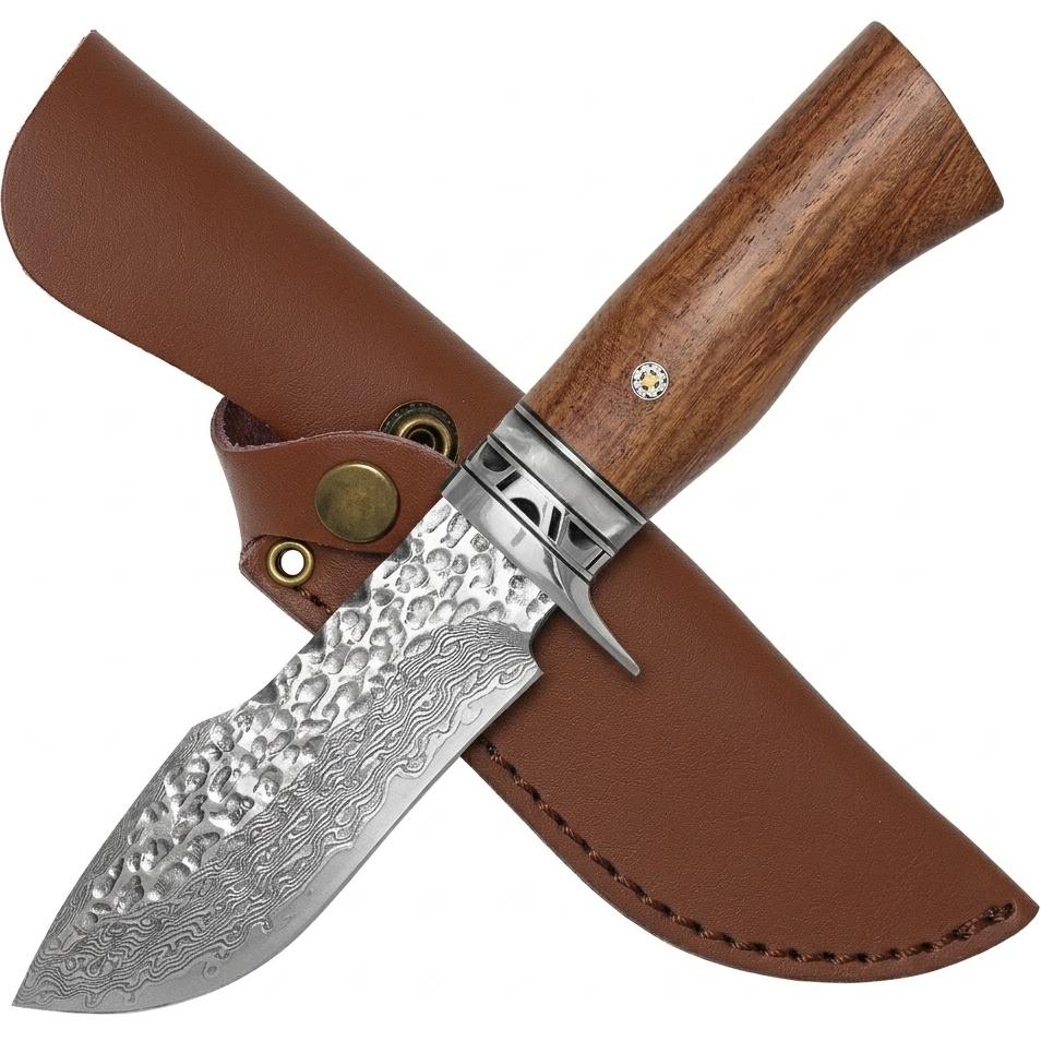 Coltello da esterno damascato YA-42093 - Marrone