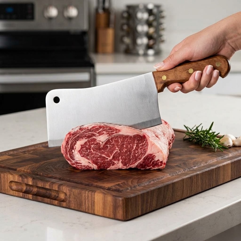 Mannaia da cucina KZ-42098 - Marrone