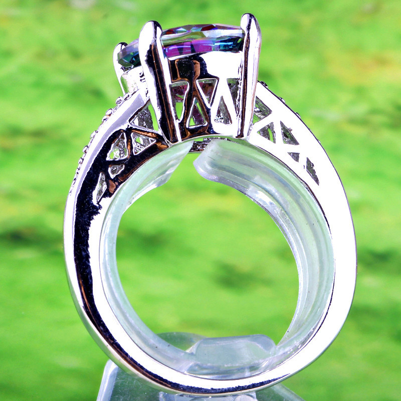 Anello CO-1218 - Argento / Rosso / 57mm