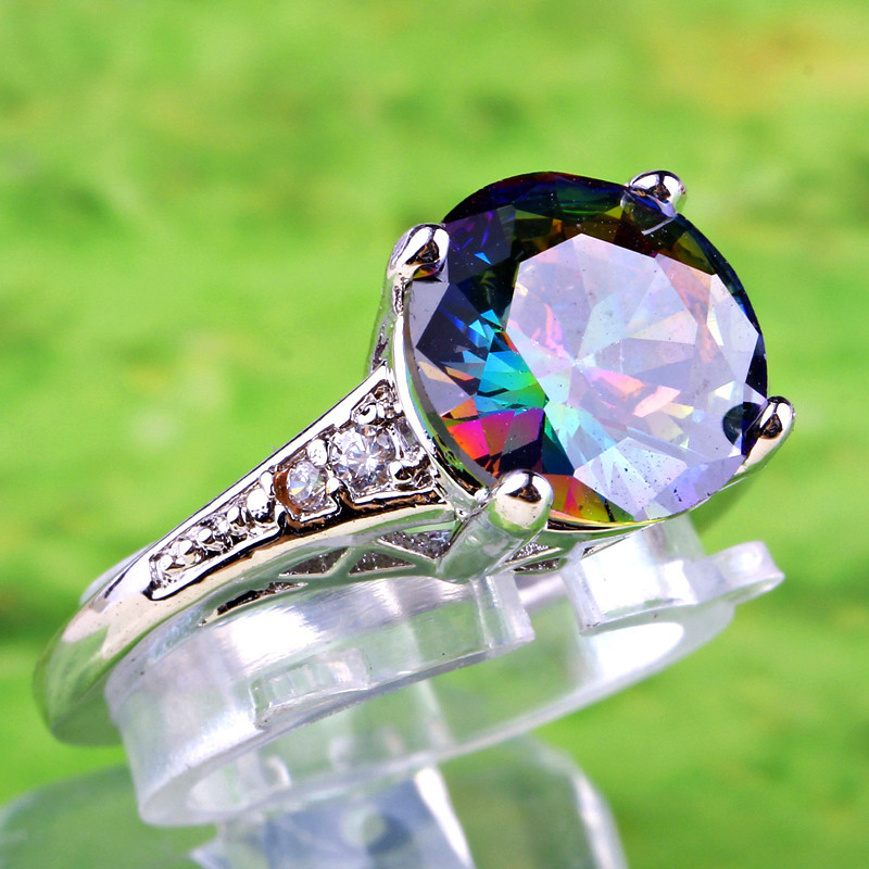 Anello CO-1218 - Argento / Rosso / 57mm