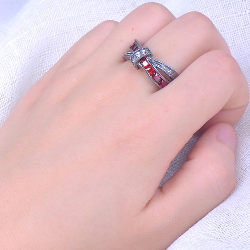 Anello DI-2307 - Nero / Blu / 56,9mm