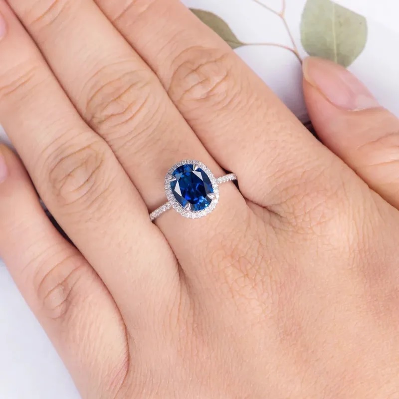 Anello RO-35618 Blue - Argento / Blu / 55mm