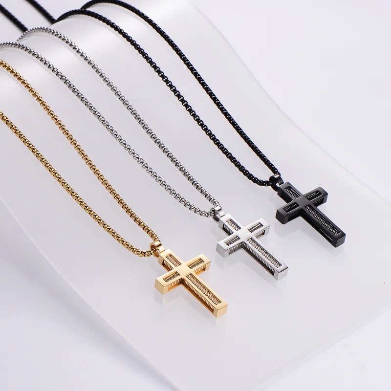 Collana TW-34106 Cross - Nera
