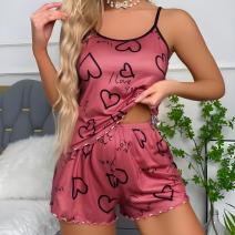 Pigiama corto da donna I-30563 - Rosa / L
