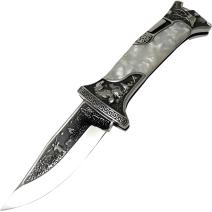 Coltello pieghevole da esterno A3188 - Bianco / Argento