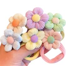 Gommini per capelli per bambini Flower - Multicolore / 6 pezzi