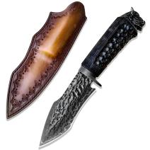 Coltello da caccia damascato HARAHU SH-26640 - Nero