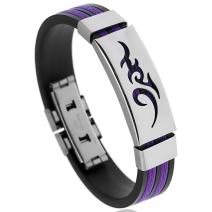 Bracciale da uomo TI-33196 - Nero / Viola