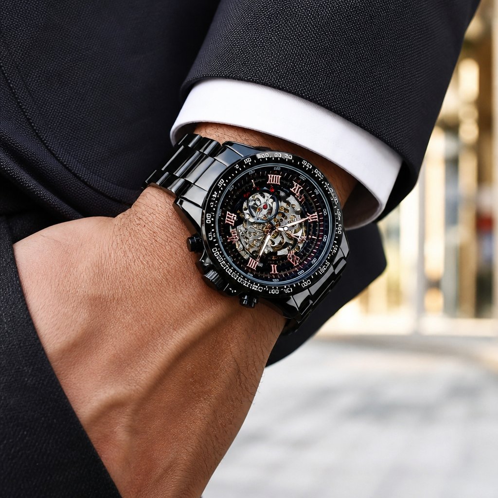 Orologio da Uomo BO-14427 - Nero / Oro / Rosa