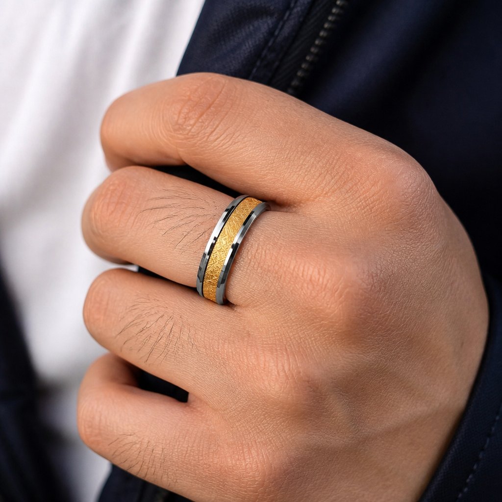Anello WI-32082 - Argento / Oro / 49mm