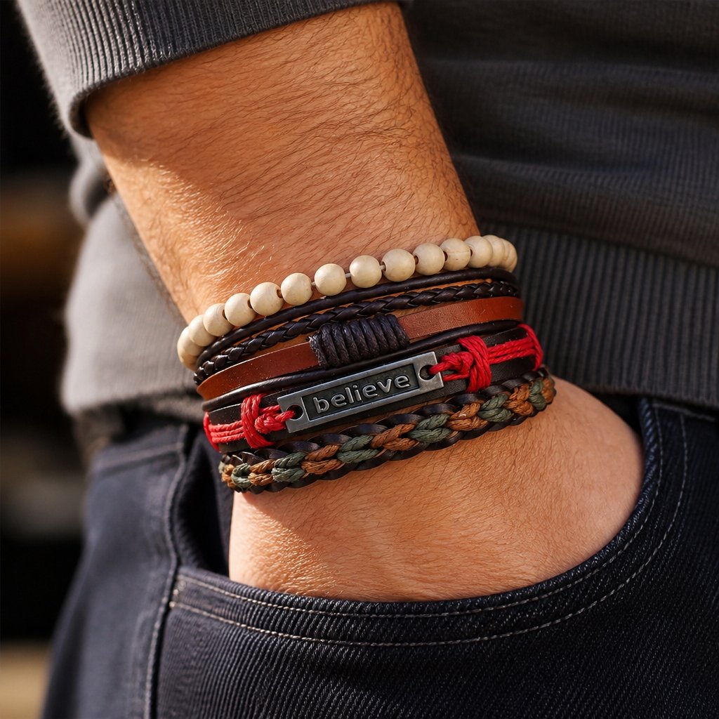 Bracciali da uomo BE-33264 - Multicolore