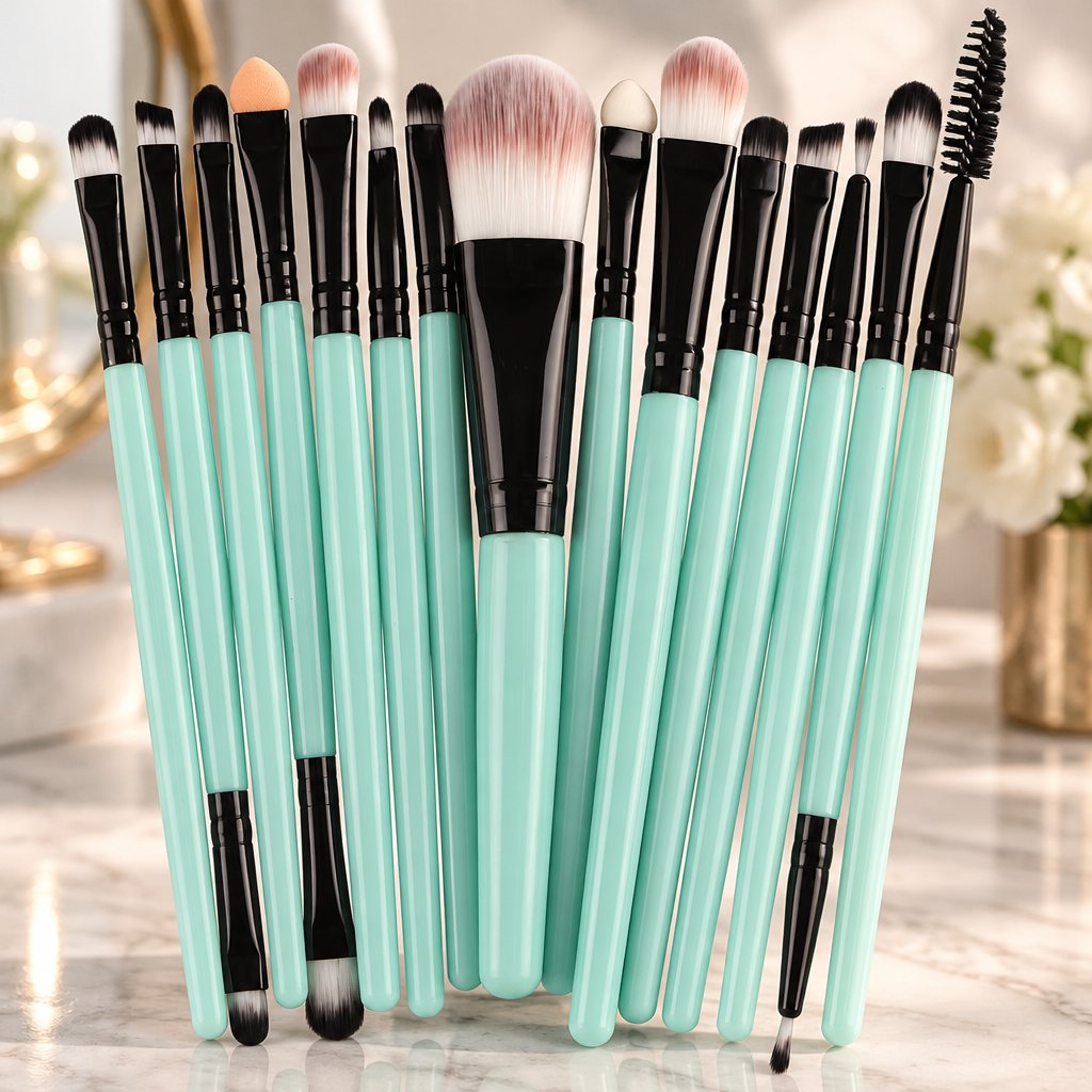 Pennelli per trucco LO-4508 - Turchese / Nero