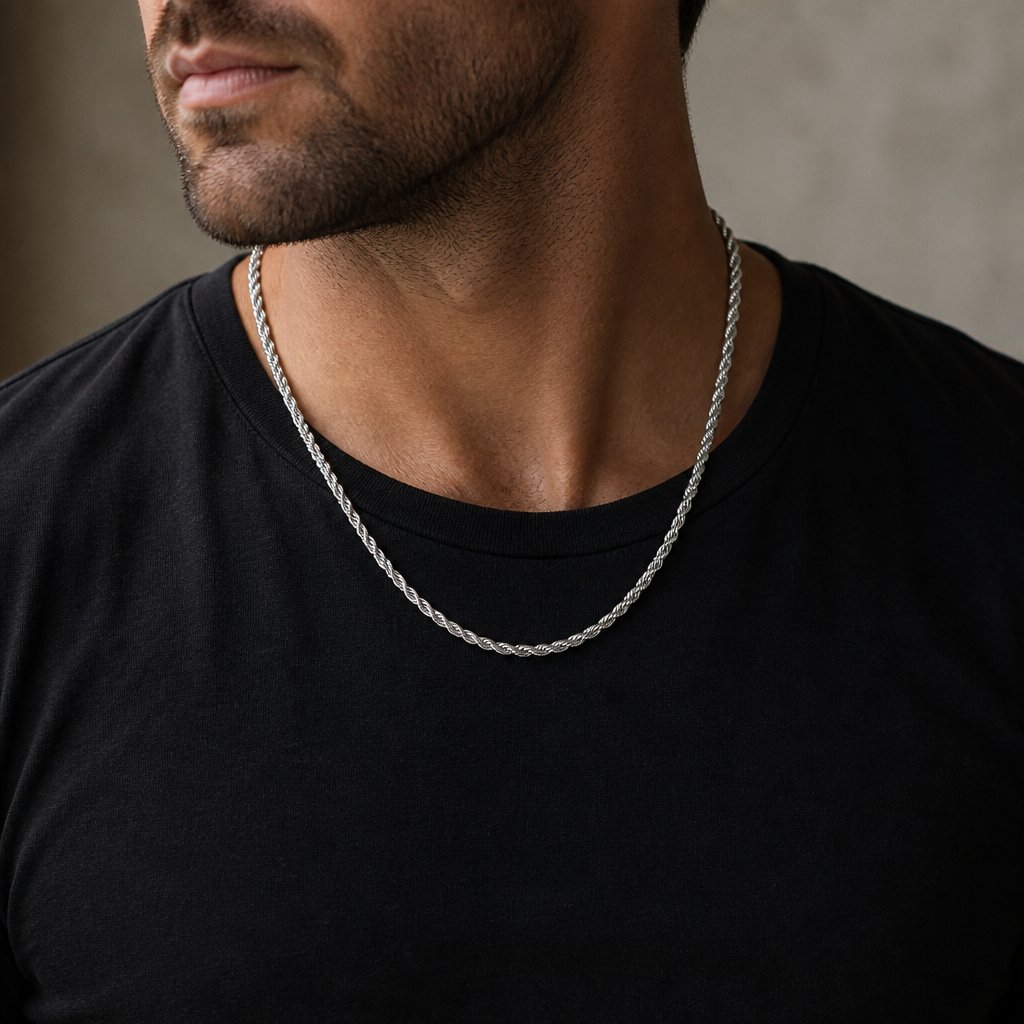 Collana da Uomo - Argento / 50cm / 2mm